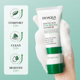 BIOAQUA Salicylic Acid Acne removal cleanser acne marks fading pores shrinking redness soothing oil controlling facial cleanser 100g BQY56297