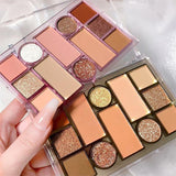 Miss Lara 3 in 1 (12 Colors Eye Shadow ,Eye Masacar , Lip Gloss) Skin Care Series