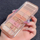 Miss Lara 9-color Blush Highlighter Eyeshadow Tray Delicate Daily Makeup Long Lasting Natural Matte Eye Makeup 13.5g MS-109