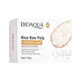 BIOAQUA Rice Raw Pulp Soap Moisturizing Hydrating Skin Rejuvenation Face And Body Oil Control Soap 100g Bqy45279