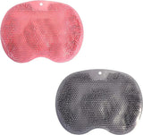 Back Scrubber for Shower, Back Exfoliating Bath Wash Pad Bathroom Back Scrubber Wall Mounted Suction Cup Silicone Back Scrubber Silicone Bath Massage Cushion Brush