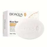 BIOAQUA Rice Raw Pulp Soap Moisturizing Hydrating Skin Rejuvenation Face And Body Oil Control Soap 100g Bqy45279