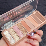 Miss Lara 9-color Blush Highlighter Eyeshadow Tray Delicate Daily Makeup Long Lasting Natural Matte Eye Makeup 13.5g MS-109