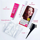 Disaar long lasting burgundy red beautiful hair color cream 100% cover grey hair dye color cream 60ml DS5176