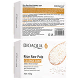 BIOAQUA Rice Raw Pulp Soap Moisturizing Hydrating Skin Rejuvenation Face And Body Oil Control Soap 100g Bqy45279