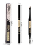 Miss Rose 2 in 1 Double Head Long Lasting Waterproof Eye Brow Pencil & Brush 0.2g