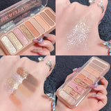 Miss Lara 9-color Blush Highlighter Eyeshadow Tray Delicate Daily Makeup Long Lasting Natural Matte Eye Makeup 13.5g MS-109